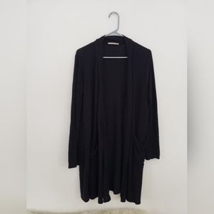 Active USA Women's Long Black Cardigan Size Medium
